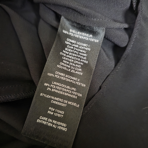 Alice + Olivia Leather Black A-Line Mini Skirt - Picture 4 of 4